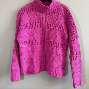 ✨ Abercrombie & Fitch Women’s Pink Mock Neck Sweater Large